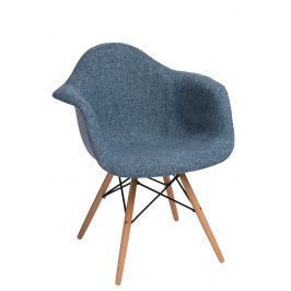 Culty Designová židle DAW čalouněná, modrá/šedá