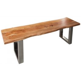 Moebel Living Masivní akátová lavice Holz 160 cm