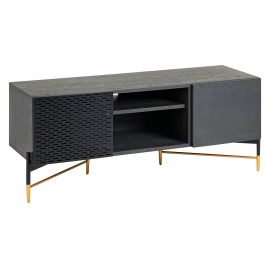 Černý dřevěný TV stolek LaForma Norfort 140x56 cm