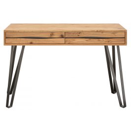 Moebel Living Masivní dubový toaletní stolek Axel 120 cm