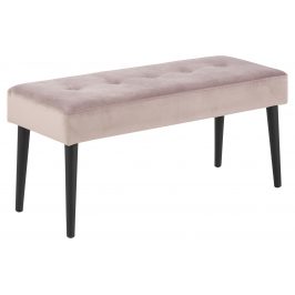 SCANDI Růžová sametová lavice Cherry 95 cm