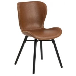 SCANDI Vintage hnědá čalouněná jídelní židle Matylda