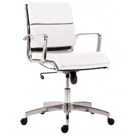 OfficeLab Bílé čalouněné kancelářské křeslo Soft Stello