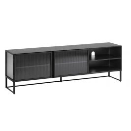 Černý kovový TV stolek LaForma Trixie 180 x 41 cm