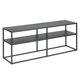 SCANDI Černý kovový TV stolek Renna 120x46 cm