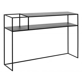 Nordic Design Černý kovový toaletní stolek Moreno 120 cm x 25 cm