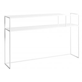 Nordic Design Bílý kovový toaletní stolek Moreno 120 cm x 25 cm