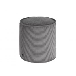 Šedý manšestrový puf LaForma Wilma 40 cm