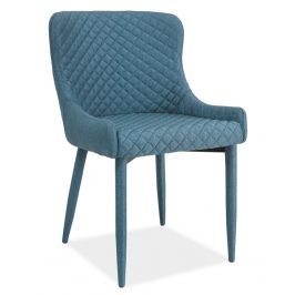 Elegantní jídelní čalouněná židle v modré barvě KN349