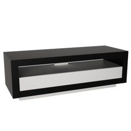 TV stolek s vyklápěcí zásuvkou v jednoduchém moderním designu černá AGNES
