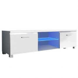 TV stolek 150x40cm bílý lesk TK2143