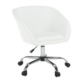Designové kancelářské křeslo bílá ekokůže TK3161