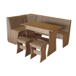Jídelní komplet v moderním dekoru dub sonoma CORNER