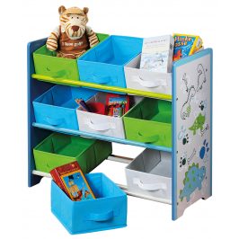 Dětský regál s 9 úložnými boxy, E195