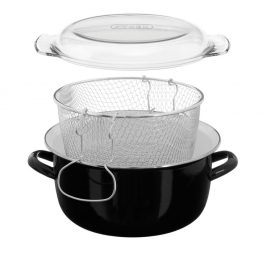 Černý fritovací hrnec Premier Housewares, objem 5 l
