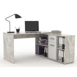Monoblok stolový RAF 13, beton/bílá