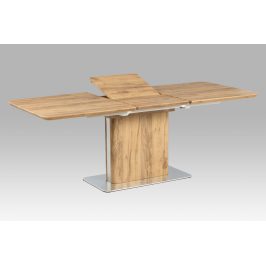 Rozkládací jídelní stůl HT-670 OAK, dub / nerez