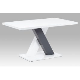 Jídelní stůl 140x80 AT-4005 WT, bílá MDF vysoký lesk