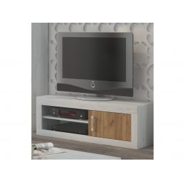 VERIN/21, televizní stolek 1D, craft bílý/craft zlatý