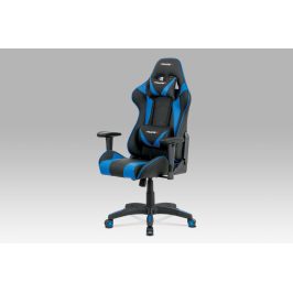Kancelářská židle KA-F03 BLUE, černá/modrá