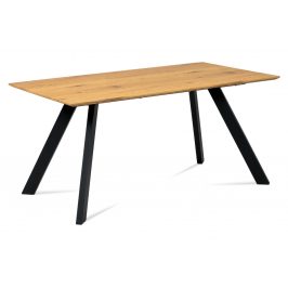 Jídelní stůl 160x90 cm HT-712 OAK, dub/kov