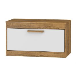 TV stolek 1D MAXIM 33, dub burgundský/bílý lesk