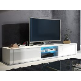 TV stolek HIT, bílá/bílý lesk