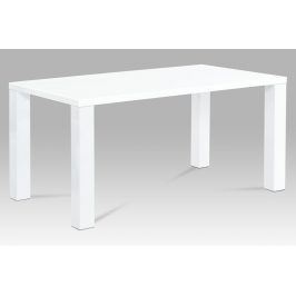 Autronic Jídelní stůl AT-3008 WT 160x90 cm, vysoký lesk bílý