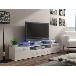 CAMA Televizní stolek RTV EVORA, bílá/bílý lesk