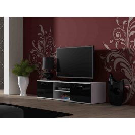 SOHO, RTV stolek 140 S-4, bílý mat/černý lesk