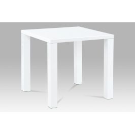 Jídelní stůl AT-3005 WT 80x80 cm, vysoký lesk bílý