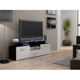 CAMA Televizní stolek RTV EVORA MINI, černá/bílý lesk