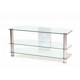Televizní stolek TV-032 - transparent, kov/sklo