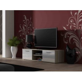 CAMA SOHO, RTV stolek 140 S-4, dub sonoma/bílý lesk
