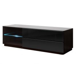 Smartshop TOGO TV stolek 160 TYP 40, wenge/černé sklo