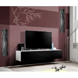 Smartshop RTV stolek závěsný 100 X-FINITY, bílá/černý lesk