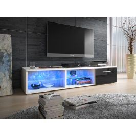 Smartshop Televizní stolek RTV 5, bílá/černý lesk