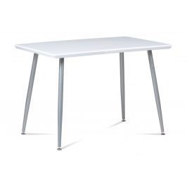 Autronic Jídelní stůl 110x70 cm, MDF vys. lesk bílý / šedý lak GDT-227 WT