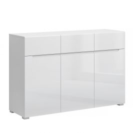Komoda JOLK 3D3S bílá extra lesk Tempo Kondela