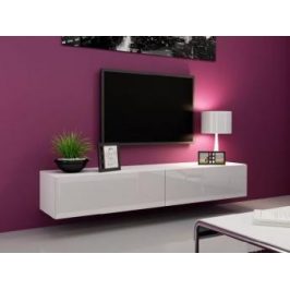 TV stolek Igore 140, bílá/bílý lesk