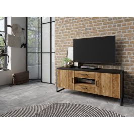 TV stolek Tempuro 41, smrk appenzellský/černá