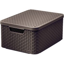 Curver Box s víkem STYLE - M - tm. hnědý
