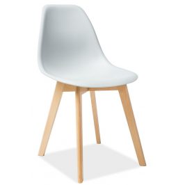 Casarredo Jídelní židle MORIS světle šedá/buk