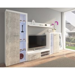 Casarredo Obývací stěna RUMBA - bílá/beton