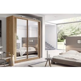 Casarredo Šatní skříň 03 ARTI 180 dub shetland zrcadlo