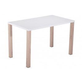 Casarredo Jídelní stůl ALPINO-781 bílý lesk/dub sonoma