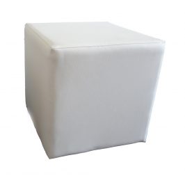 Casarredo Taburet KUBA ekokůže bílá