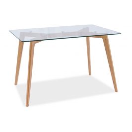 Casarredo Jídelní stůl OSLO dub/sklo