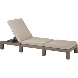 Rojaplast Zahradní lehátko DAYTONA - cappucino