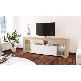 Casarredo Televizní stolek VEGAS sonoma/bílý lesk
